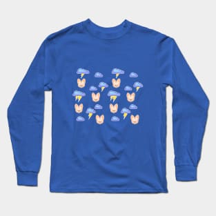 Stormy fox pattern Long Sleeve T-Shirt